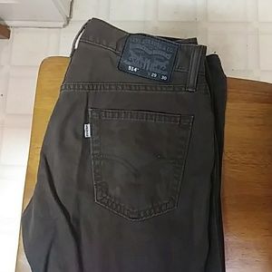 Levi's 514 29x30 Dark Brown Pants Straight Fit